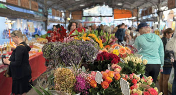 The Marche Provencal market offers local foods, flowers and other goods.