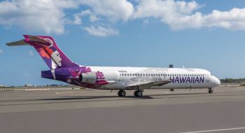 A Boeing 717 that Hawaiian Airlines uses for Hawaii interisland flights.