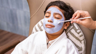 Facials are just one of the treatments available to kids age 5 to 12 at Grand Velas Riviera Maya's new Jungle Kids Spa.