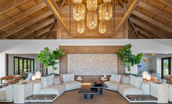 The Sailrock's lobby now centers around a dramatic, LED-lit conch shell art wall.