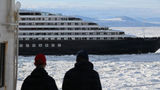 The Scenic Eclipse II receiving Coast Guard assistance in Antarctica.